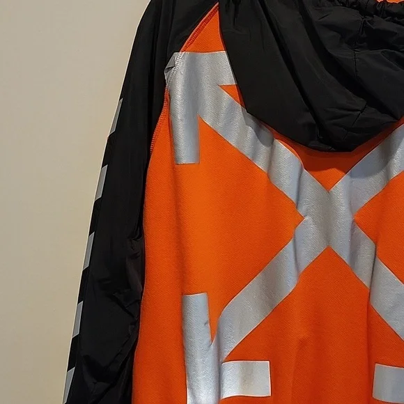 Moncler Off White Rare Orange Hoodie Jacket xxxl - Picture 14 of 16